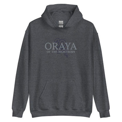 Oraya of the Night Born Embroidered Hoodie - The Bean Workshop - carissa broadbent, embroidered, hoodie, the serpent and the wings of night