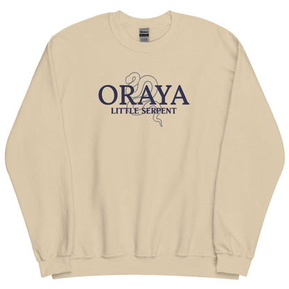 Oraya of the Night Born Embroidered Sweater - The Bean Workshop - carissa broadbent, embroidered, sweatshirt, the serpent and the wings of night