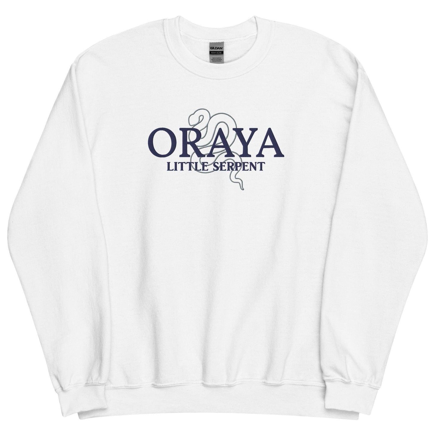 Oraya of the Night Born Embroidered Sweater - The Bean Workshop - carissa broadbent, embroidered, sweatshirt, the serpent and the wings of night