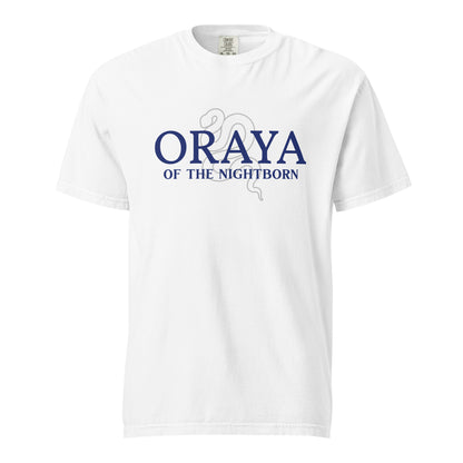 Oraya of the Night Born T-shirt - The Bean Workshop - Bookish Fashion, Carissa Broadbent, Fandom Merch, little serpent, Oraya, Oraya of the Night Born, t-shirt, tee