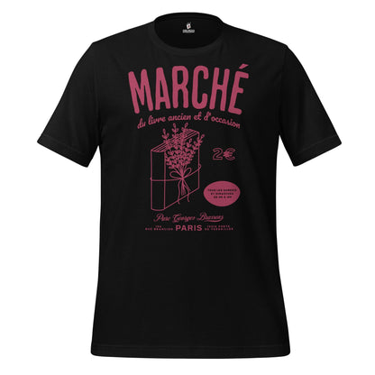 Parc Georges Brassens Paris French Old Book Market T-shirt - The Bean Workshop - book lover gift, bookaholic apparel, French book market, Parc Georges Brassens, Paris souvenir, read everyday, Short n' Sweet Collection, t-shirt, tee, vintage book design