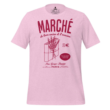 Parc Georges Brassens Paris French Old Book Market T-shirt - The Bean Workshop - book lover gift, bookaholic apparel, French book market, Parc Georges Brassens, Paris souvenir, read everyday, Short n' Sweet Collection, t-shirt, tee, vintage book design