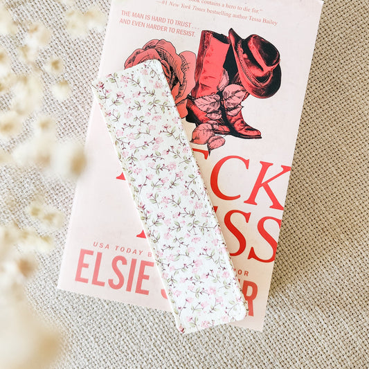 Pink Flower Fabric Bookmark - The Bean Workshop - bookmark