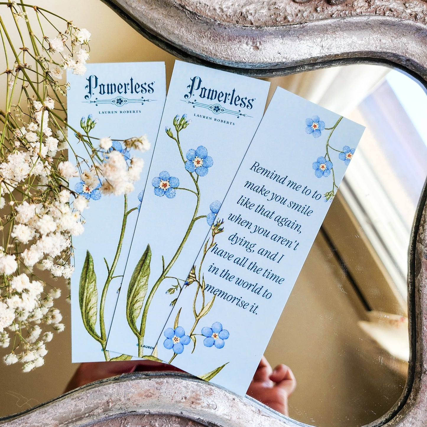 Powerless Lauren Roberts Bookmark - The Bean Workshop - book quote, bookmark, fearless, kai azer, lauren roberts, paedyn gray, powerless, reckless