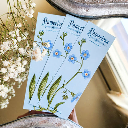 Powerless Lauren Roberts Bookmark - The Bean Workshop - book quote, bookmark, fearless, kai azer, lauren roberts, paedyn gray, powerless, reckless