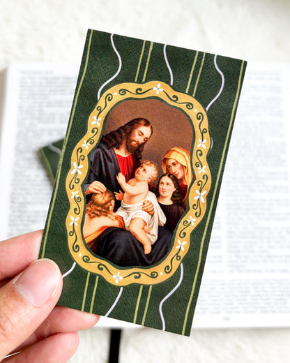 Prayer to Know One's Vocation Card & Bookmark - The Bean Workshop - archangel, Baptism, Catholic, children, Confirmation, Confirmation gift, discernment, faith gift, First Communion, guardian angel, Hail Holy Queen, Hail Mary, Holy Family, Holy Spirit, Immaculate Heart, Marian gift, Memorare, Our Father, Pentecost, prayer card, St. Joseph, St. Michael, vocation