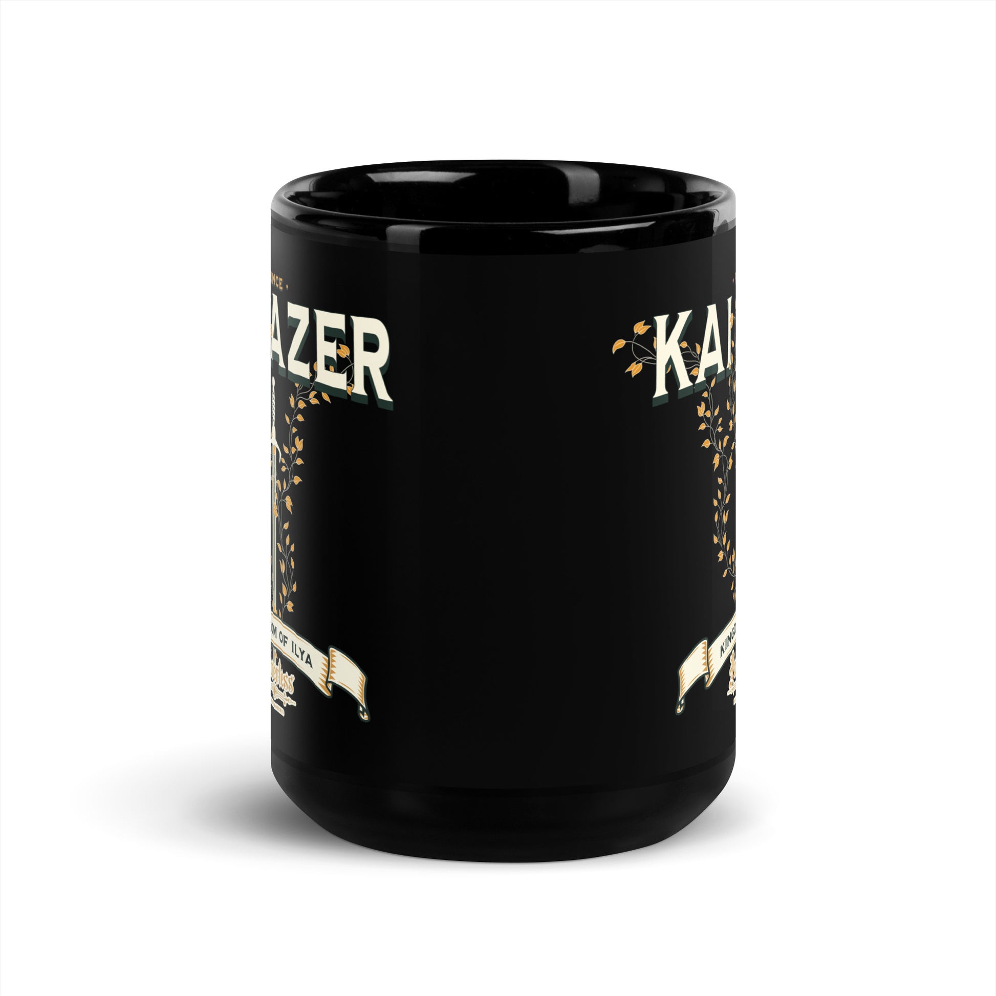 Prince Kai Azer of Kingdom Ilya Black Glossy Coffee Mug - The Bean Workshop - ceramic cup, coffee mug, cup, kai azer, lauren roberts, mug, paedyn gray, powerless