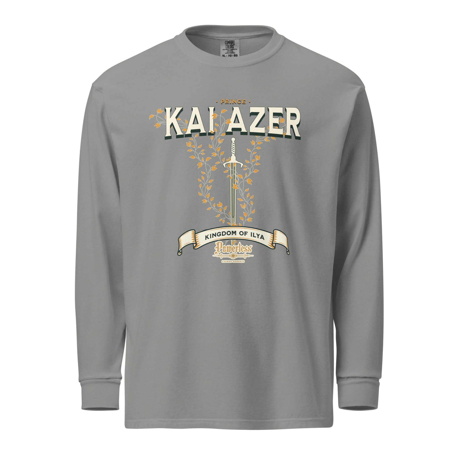 Prince Kai Azer of Kingdom Ilya Heavyweight Long Sleeve Shirt - The Bean Workshop - kai azer, lauren roberts, long sleeve shirt, paedyn gray, powerless