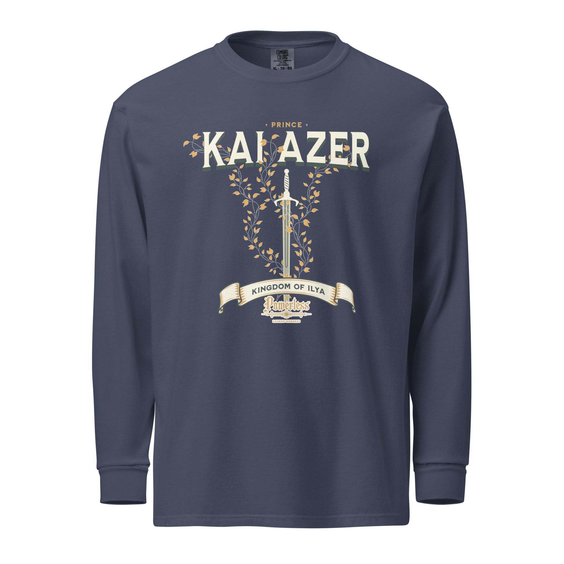 Prince Kai Azer of Kingdom Ilya Heavyweight Long Sleeve Shirt - The Bean Workshop - kai azer, lauren roberts, long sleeve shirt, paedyn gray, powerless