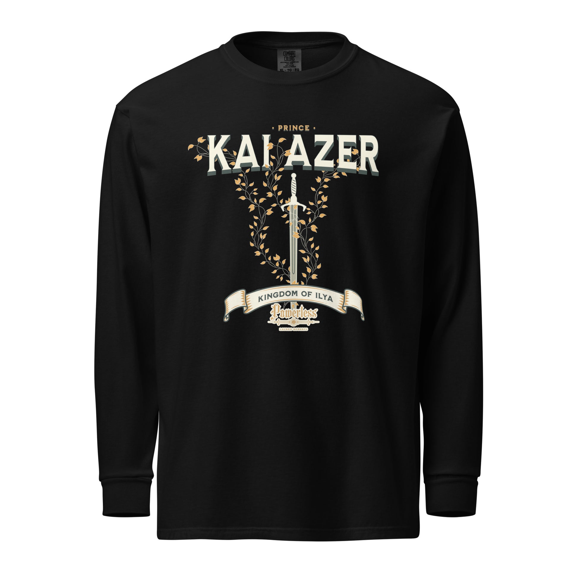 Prince Kai Azer of Kingdom Ilya Heavyweight Long Sleeve Shirt - The Bean Workshop - kai azer, lauren roberts, long sleeve shirt, paedyn gray, powerless