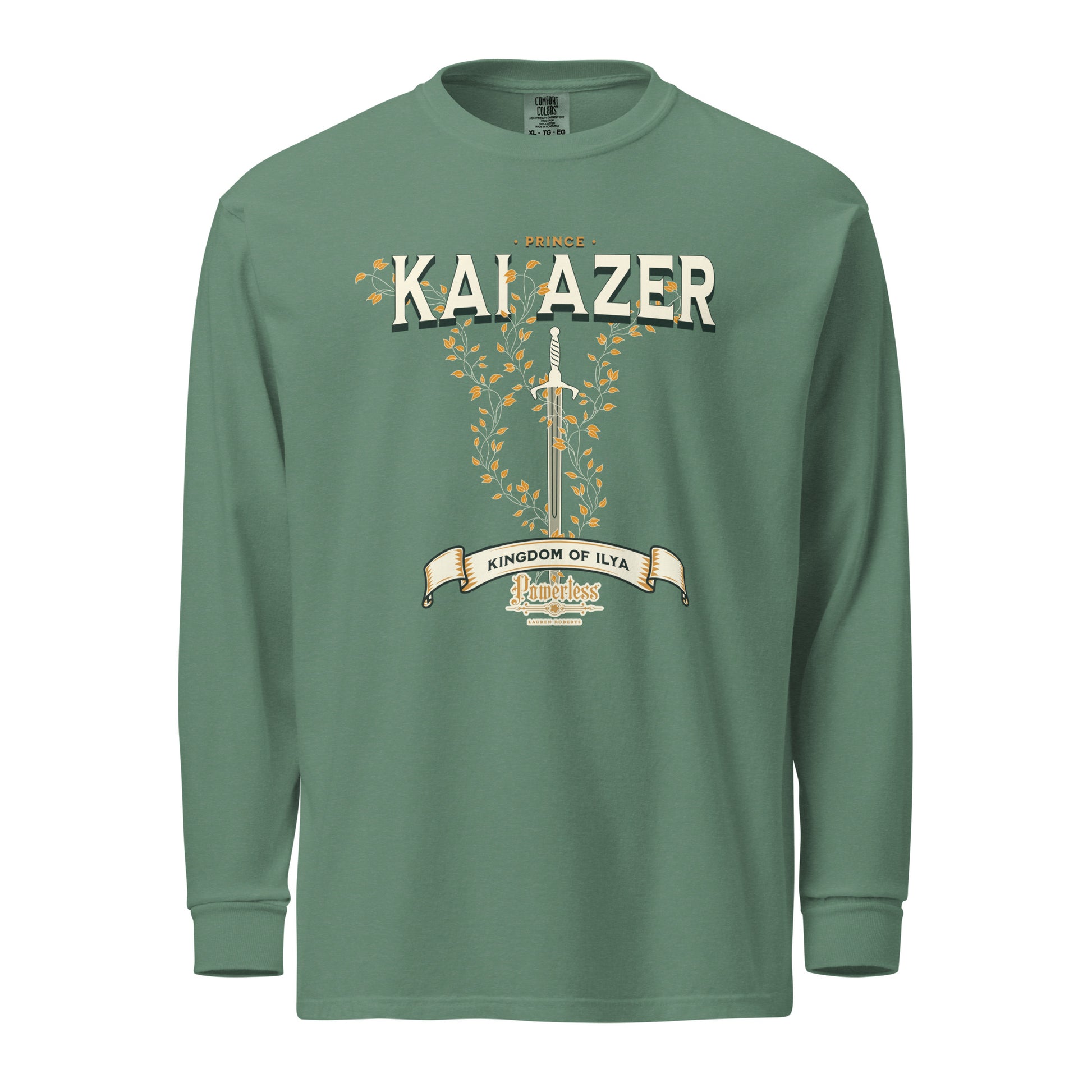 Prince Kai Azer of Kingdom Ilya Heavyweight Long Sleeve Shirt - The Bean Workshop - kai azer, lauren roberts, long sleeve shirt, paedyn gray, powerless