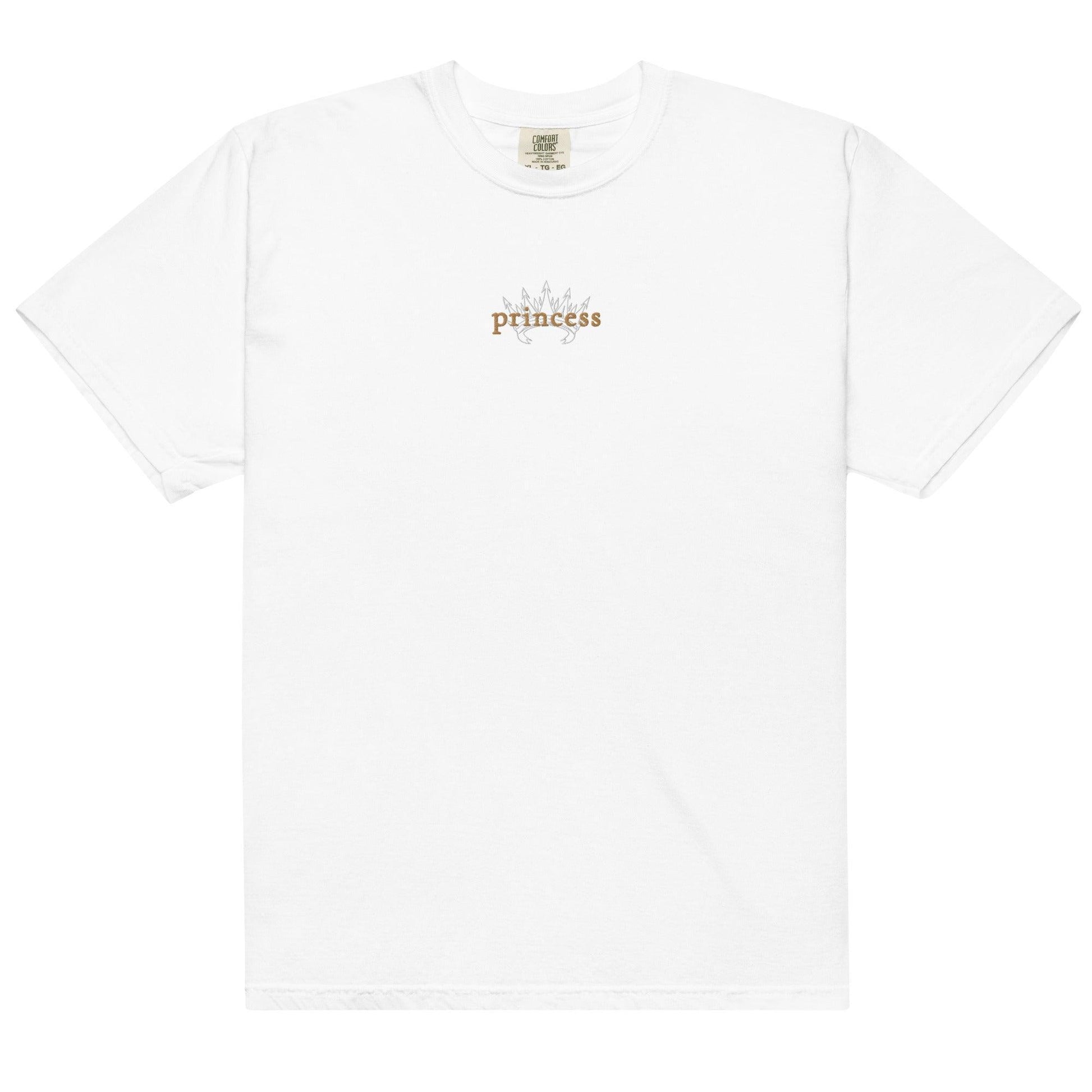 Princess Embroidered T-Shirt - The Bean Workshop - ana huang, box tee, bridget von ascherberg, embroidered, rhys larsen, twisted