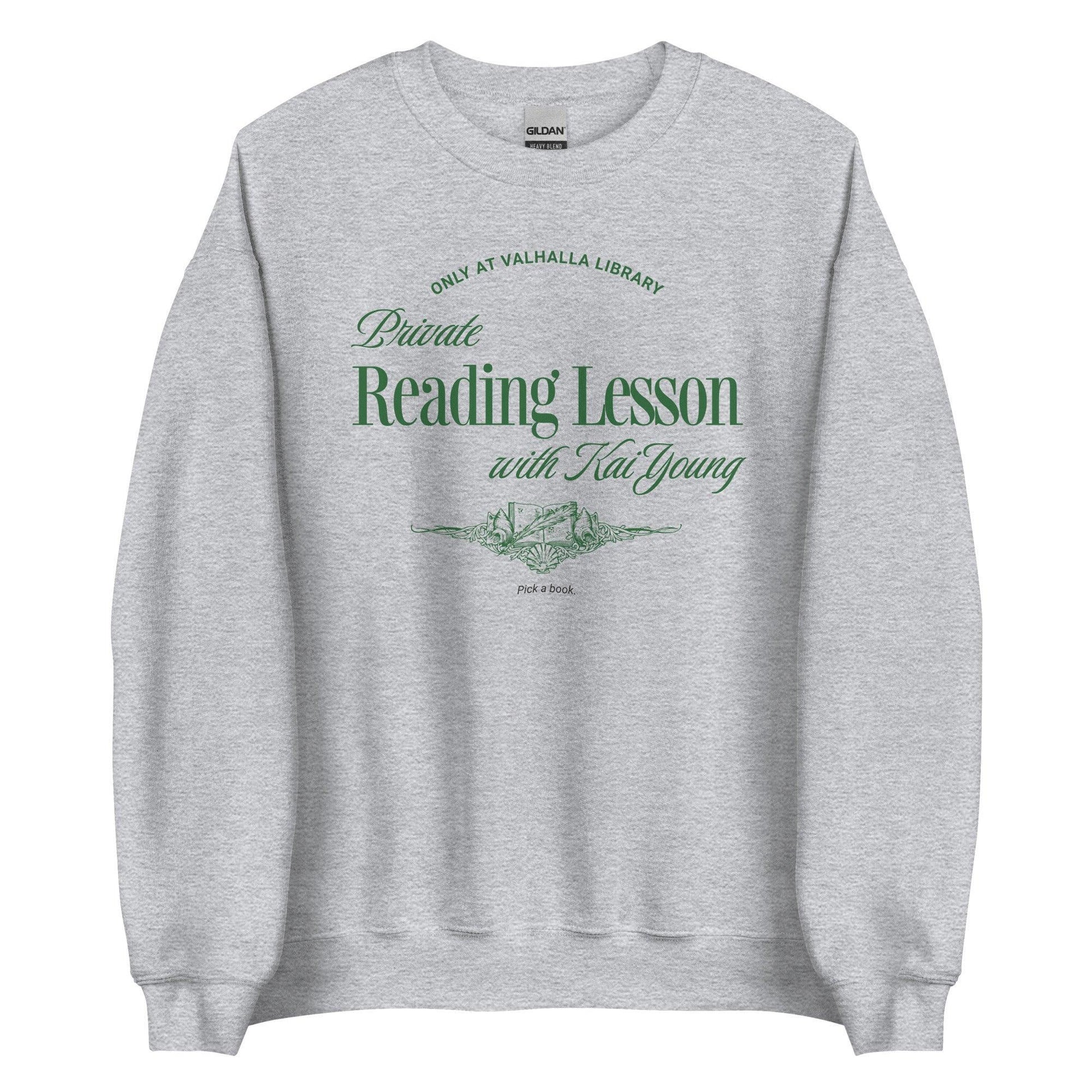 Private Reading Lesson with Kai Young Sweatshirt - The Bean Workshop - ana huang, kai young, king of pride, kings of sin, sweatshirt