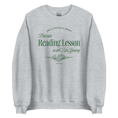 Private Reading Lesson with Kai Young Sweatshirt - The Bean Workshop - ana huang, kai young, king of pride, kings of sin, sweatshirt