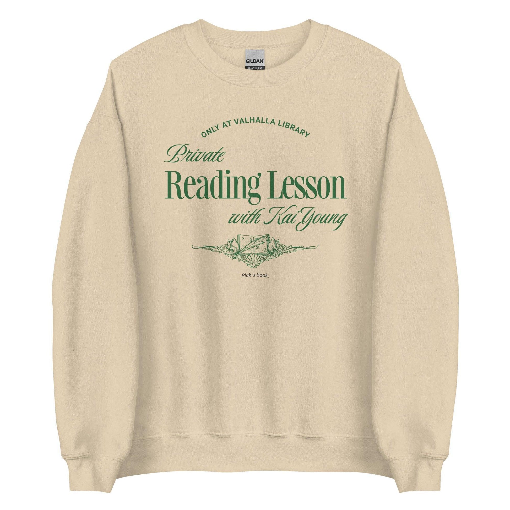 Private Reading Lesson with Kai Young Sweatshirt - The Bean Workshop - ana huang, kai young, king of pride, kings of sin, sweatshirt