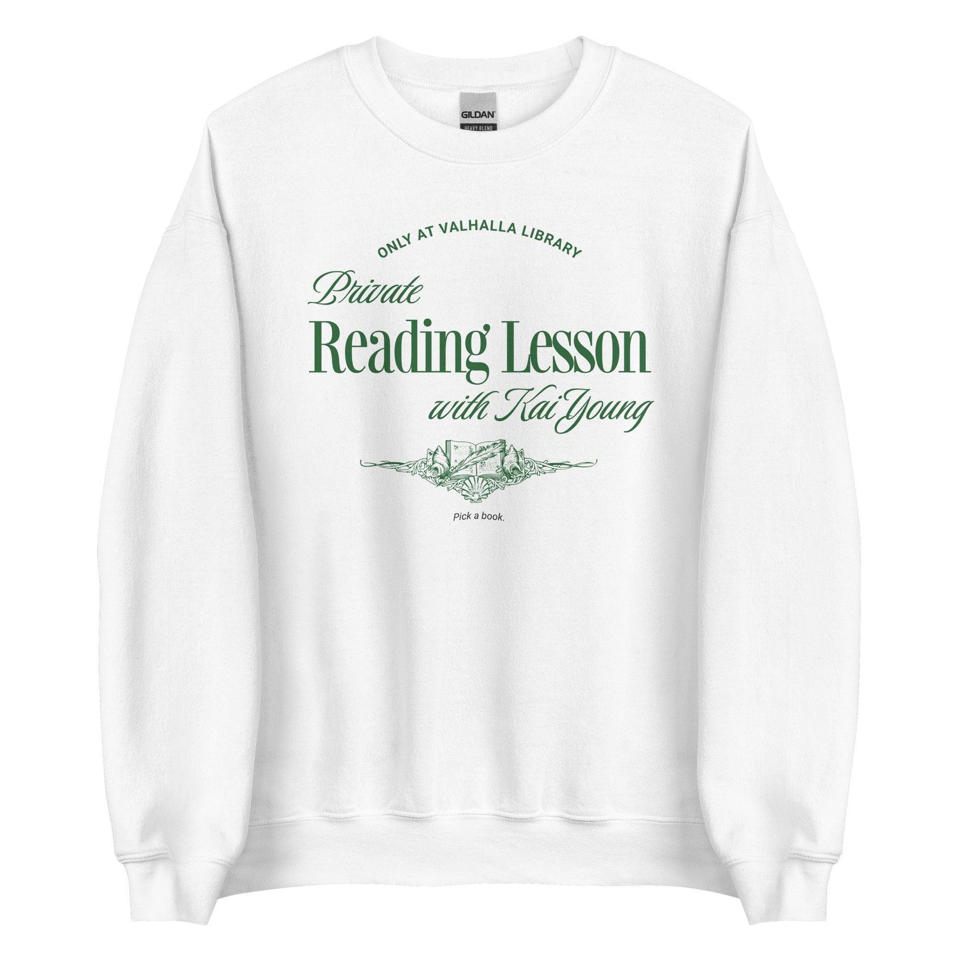 Private Reading Lesson with Kai Young Sweatshirt - The Bean Workshop - ana huang, kai young, king of pride, kings of sin, sweatshirt