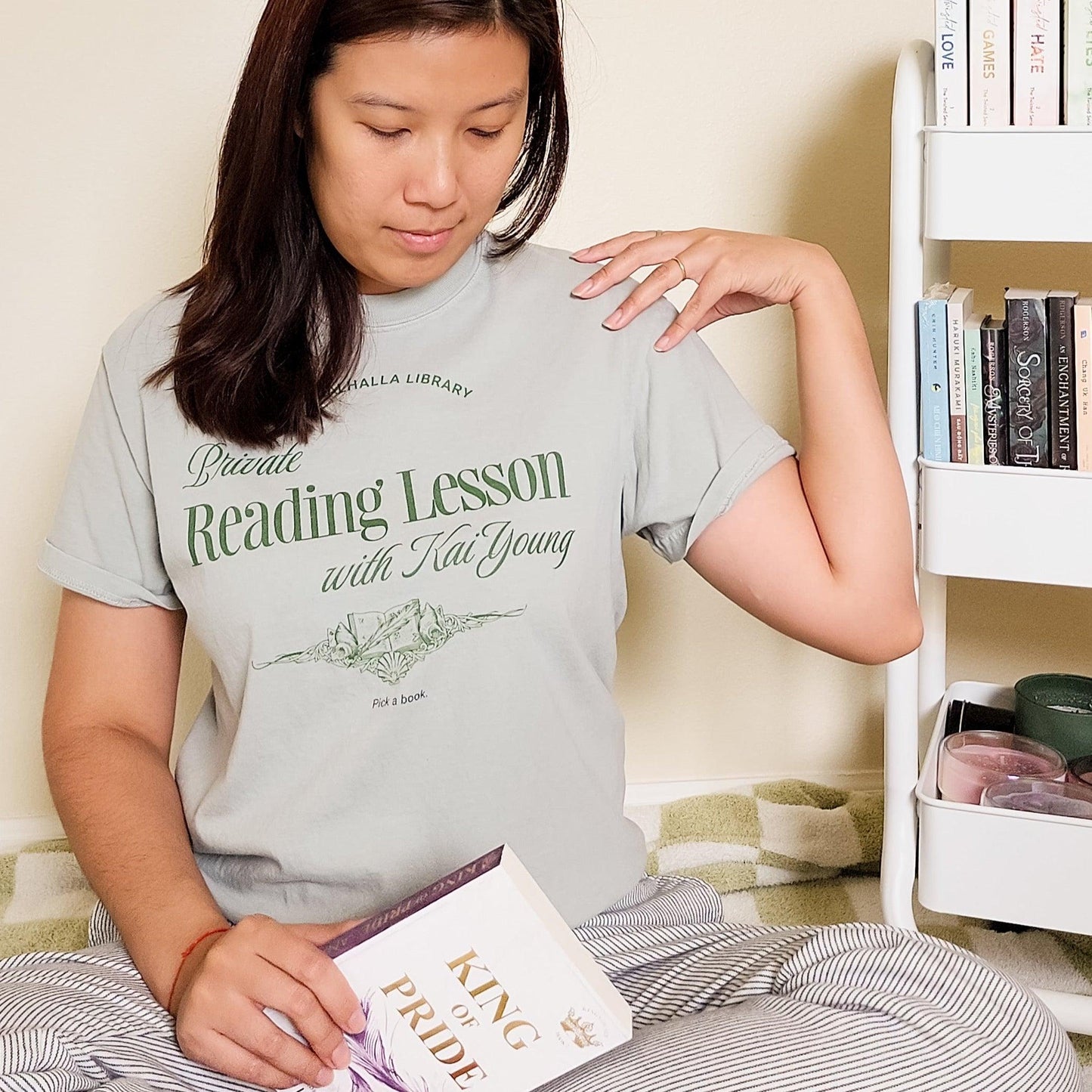 Private Reading Lesson with Kai Young Tee Shirt - The Bean Workshop - ana huang, box tee, isabella, kai young, kings of sin