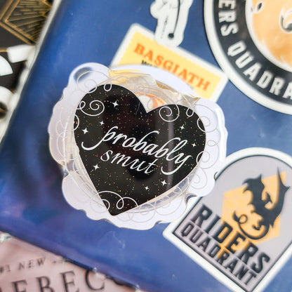 Probably Smut Glitter Magnetic Kindle Grip or Phone Holder - The Bean Workshop - Bookish Accessories, kindle grip, reading accessories