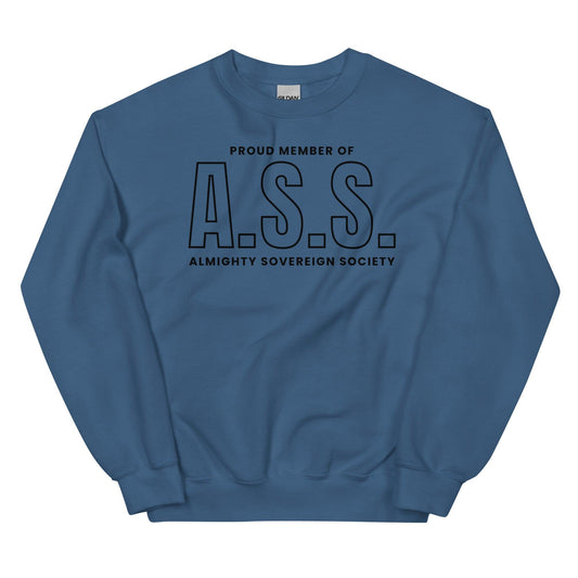 Proud Member of Almighty Sovereign Society Sweatshirt - The Bean Workshop - Almighty Sovereign Society, Caroline Peckham, Solaria, Susanne Valenti, sweater, sweatshirt, Zodiac Academy