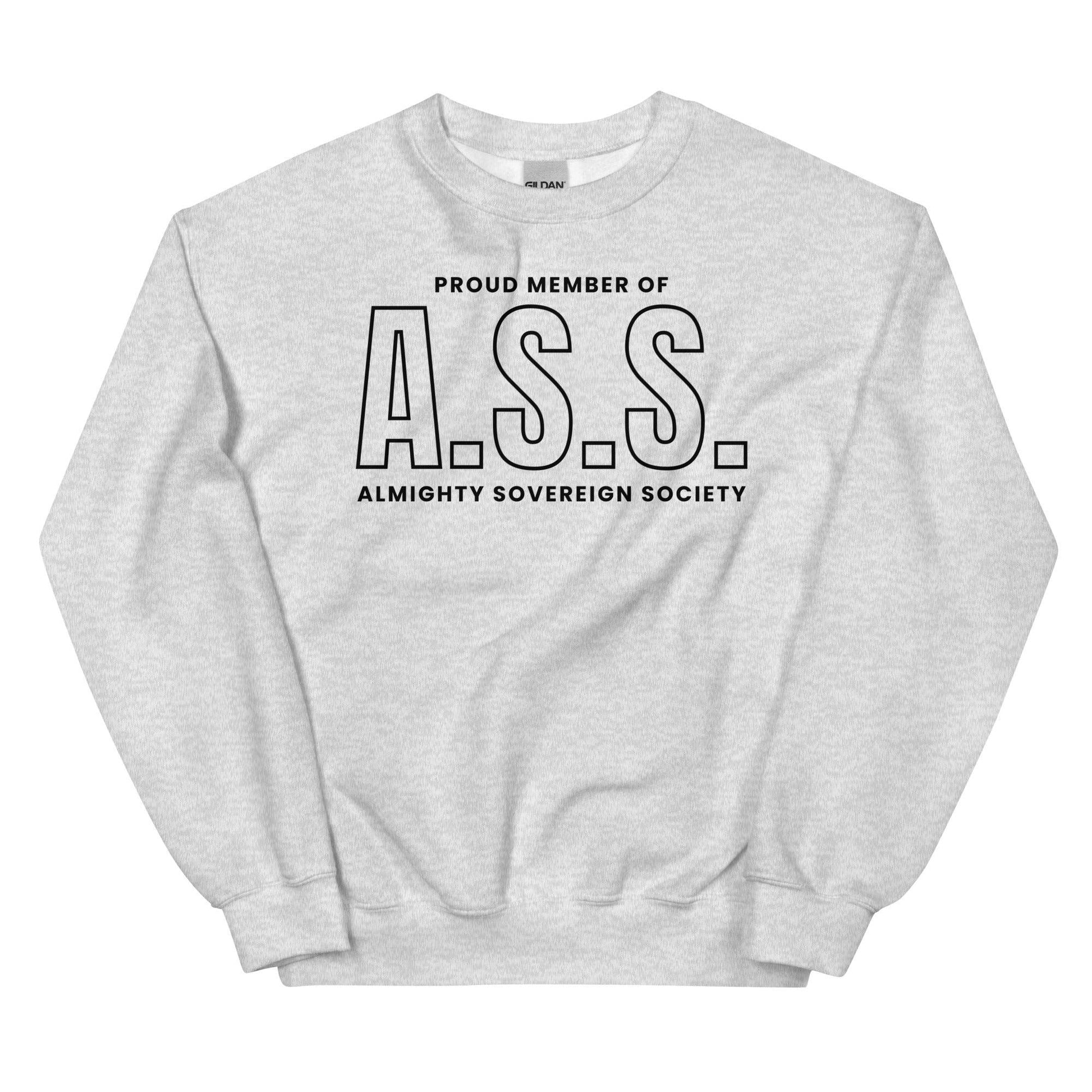 Proud Member of Almighty Sovereign Society Sweatshirt - The Bean Workshop - Almighty Sovereign Society, Caroline Peckham, Solaria, Susanne Valenti, sweater, sweatshirt, Zodiac Academy