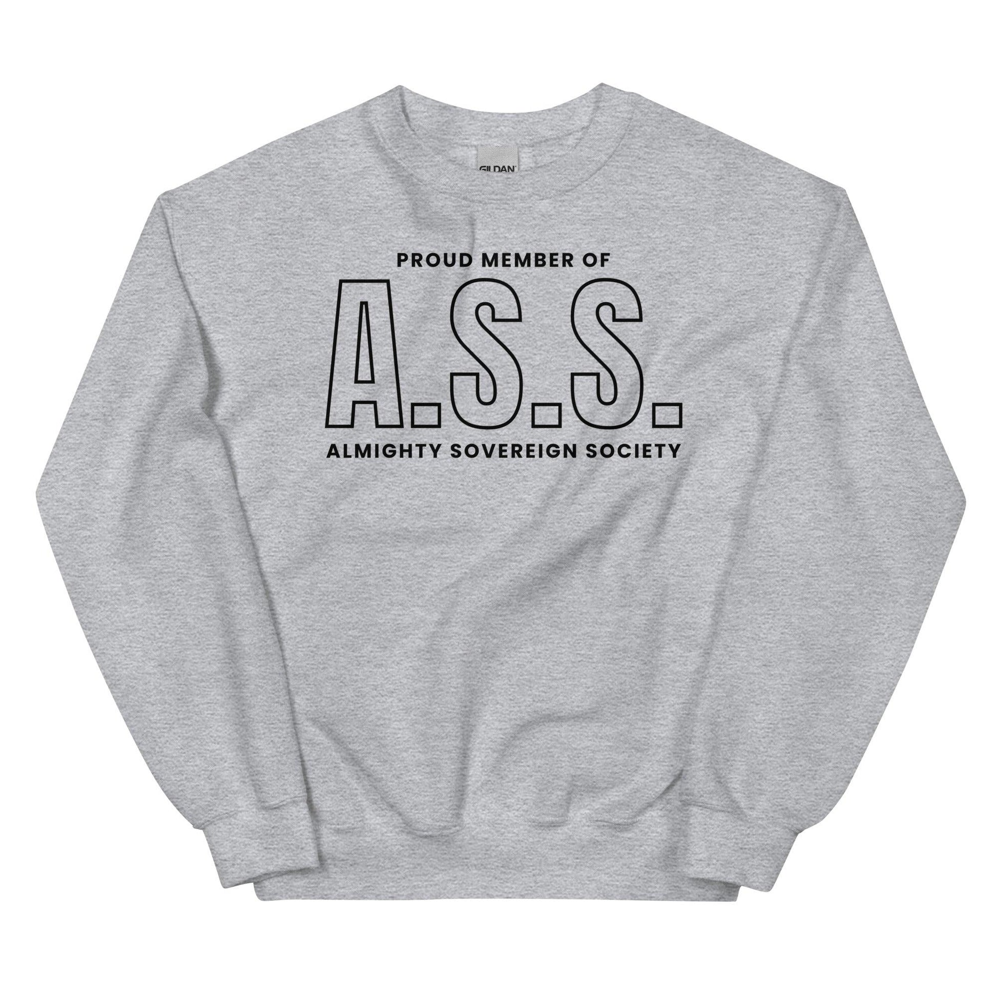 Proud Member of Almighty Sovereign Society Sweatshirt - The Bean Workshop - Almighty Sovereign Society, Caroline Peckham, Solaria, Susanne Valenti, sweater, sweatshirt, Zodiac Academy