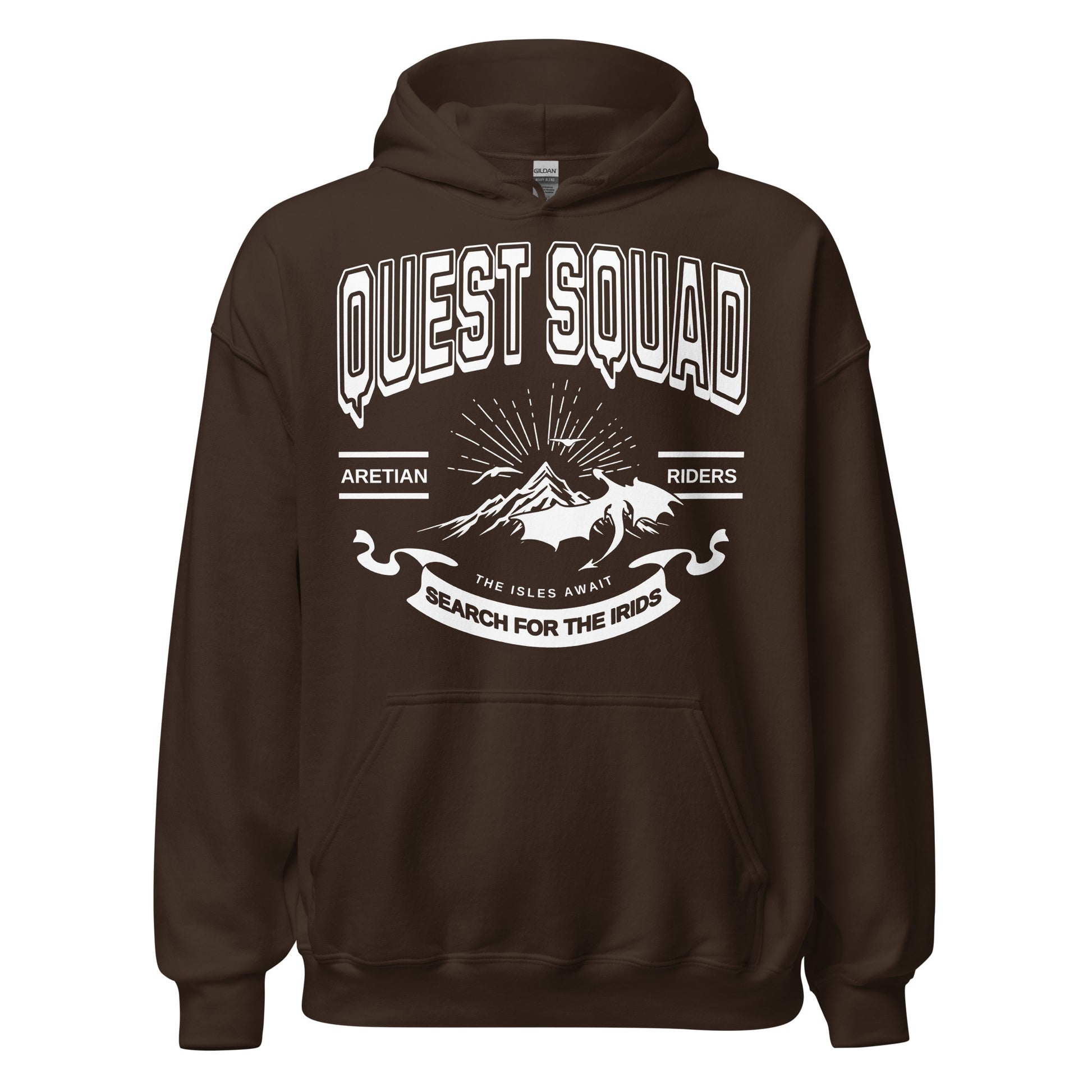 Quest Squad Hoodie - The Bean Workshop - Aretian Riders, Basgiath, Book Lover Gift, Booktok Merch, Dragon Rider, Empyrean Series, Epic Fantasy, Fourth Wing Gift., Fourth Wing Merch, hoodie, Iron Flame Merch, Liam Mairi, Quest Squad, Rebecca Yarros, Romantasy, Search for the Irids, Sloane Mairi, Vintage Band Tee, Violet Sorrengail, Xaden Riorson