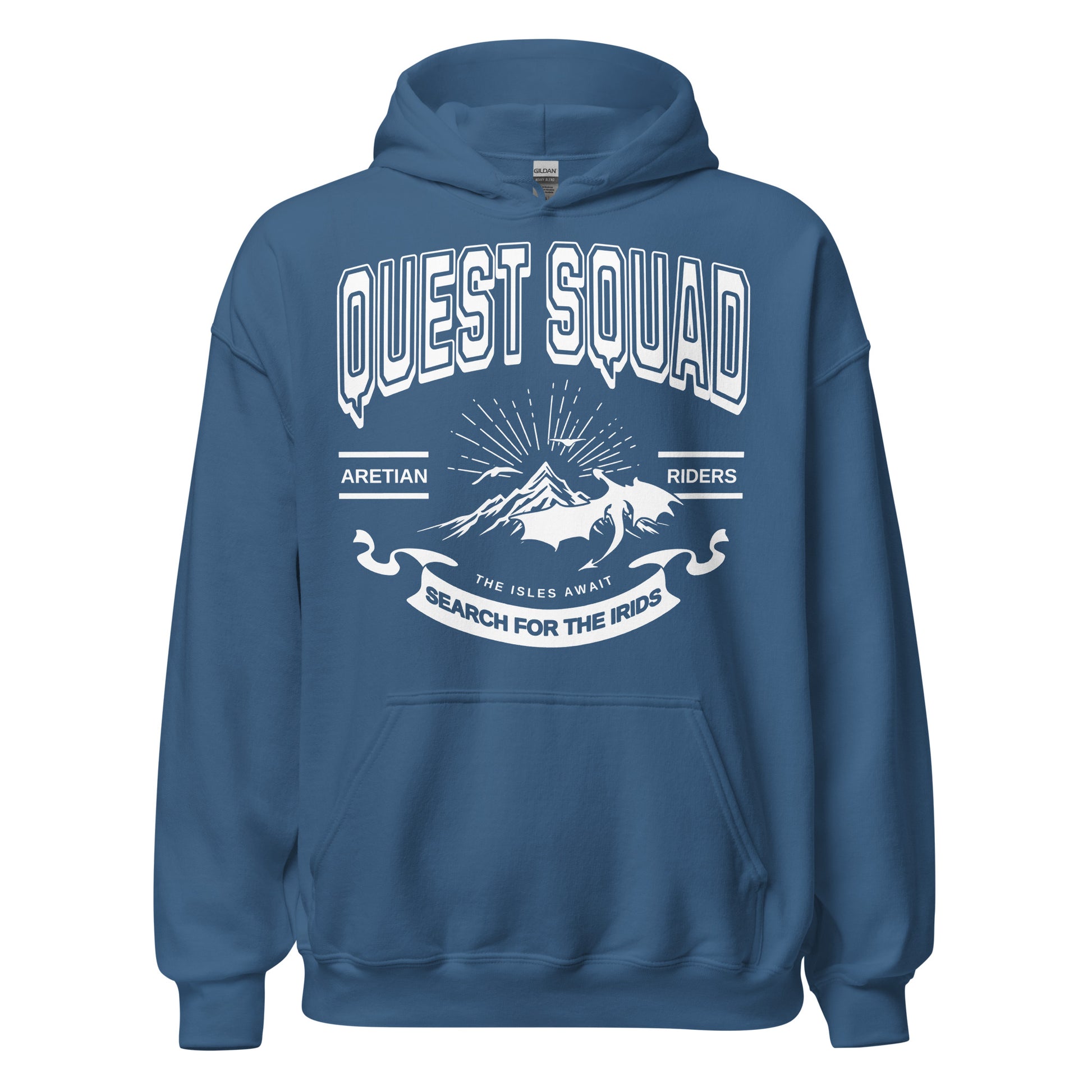 Quest Squad Hoodie - The Bean Workshop - Aretian Riders, Basgiath, Book Lover Gift, Booktok Merch, Dragon Rider, Empyrean Series, Epic Fantasy, Fourth Wing Gift., Fourth Wing Merch, hoodie, Iron Flame Merch, Liam Mairi, Quest Squad, Rebecca Yarros, Romantasy, Search for the Irids, Sloane Mairi, Vintage Band Tee, Violet Sorrengail, Xaden Riorson