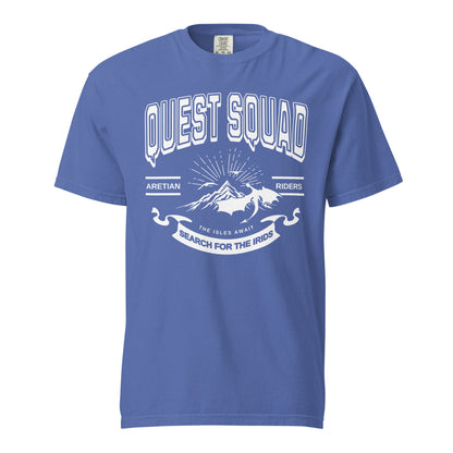 Quest Squad T-Shirt - The Bean Workshop - Aretian Riders, Basgiath, Book Lover Gift, Booktok Merch, Dragon Rider, Empyrean Series, Epic Fantasy, Fourth Wing Gift., Fourth Wing Merch, Iron Flame Merch, Liam Mairi, Quest Squad, Rebecca Yarros, Romantasy, Search for the Irids, Sloane Mairi, t-shirt, Vintage Band Tee, Violet Sorrengail, Xaden Riorson