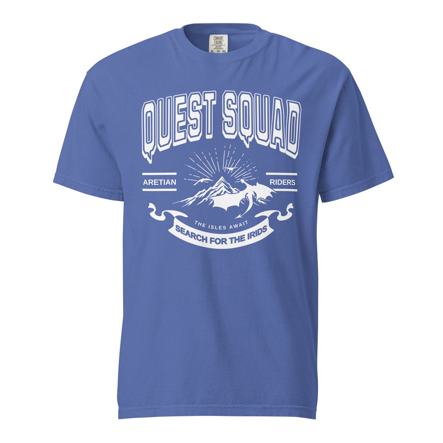 Quest Squad T-Shirt - The Bean Workshop - Aretian Riders, Basgiath, Book Lover Gift, Booktok Merch, Dragon Rider, Empyrean Series, Epic Fantasy, Fourth Wing Gift., Fourth Wing Merch, Iron Flame Merch, Liam Mairi, Quest Squad, Rebecca Yarros, Romantasy, Search for the Irids, Sloane Mairi, t-shirt, Vintage Band Tee, Violet Sorrengail, Xaden Riorson