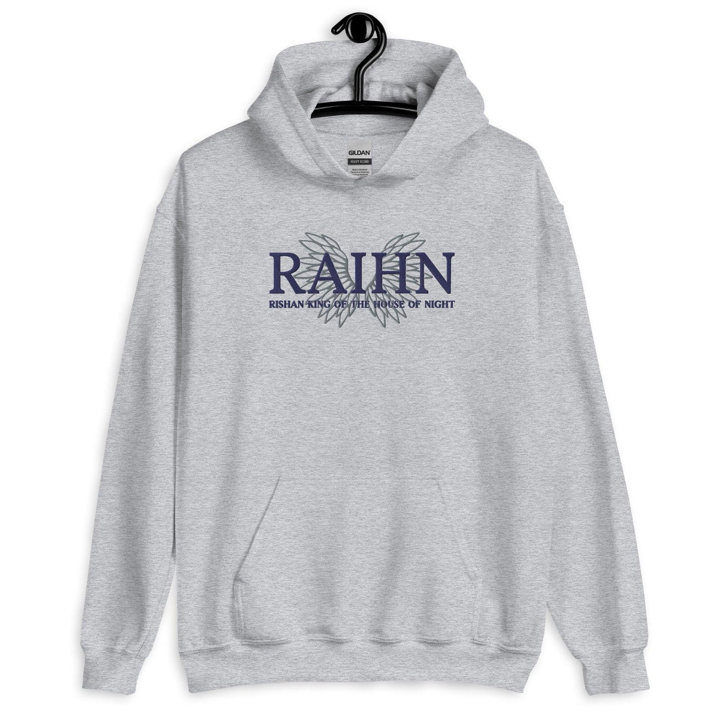 Raihn Rishan King of the House of Night Embroidered Hooded Sweatshirt - The Bean Workshop - carissa broadbent, embroidered, hoodie, the serpent and the wings of night