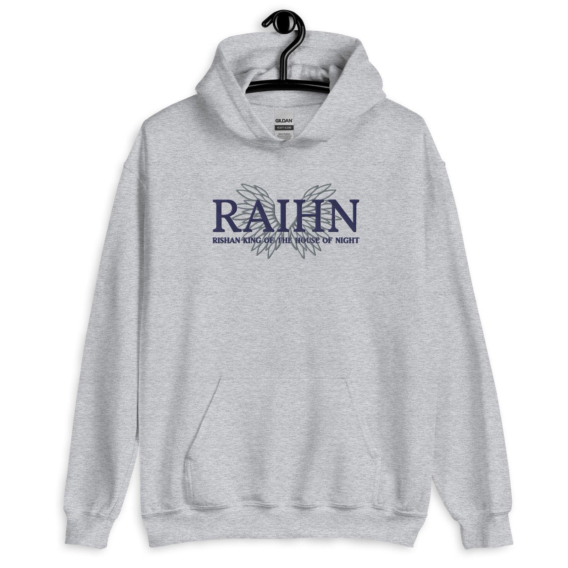 Raihn Rishan King of the House of Night Embroidered Hooded Sweatshirt - The Bean Workshop - carissa broadbent, embroidered, hoodie, the serpent and the wings of night