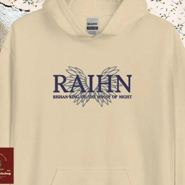 Raihn Rishan King of the House of Night Embroidered Hooded Sweatshirt - The Bean Workshop - carissa broadbent, embroidered, hoodie, the serpent and the wings of night