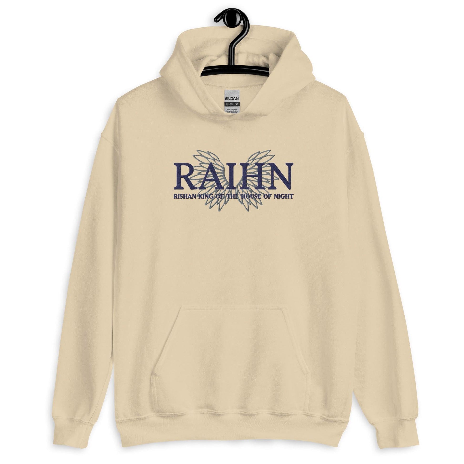 Raihn Rishan King of the House of Night Embroidered Hooded Sweatshirt - The Bean Workshop - carissa broadbent, embroidered, hoodie, the serpent and the wings of night