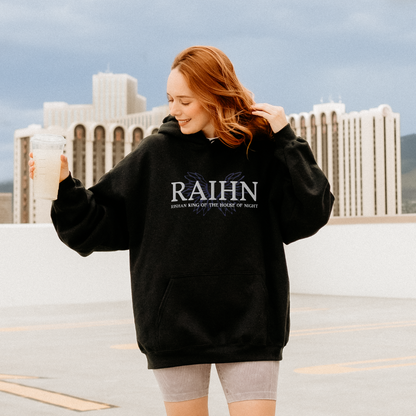 Raihn Rishan King of the House of Night Embroidered Hoodie - The Bean Workshop - carissa broadbent, embroidered, hoodie, the serpent and the wings of night