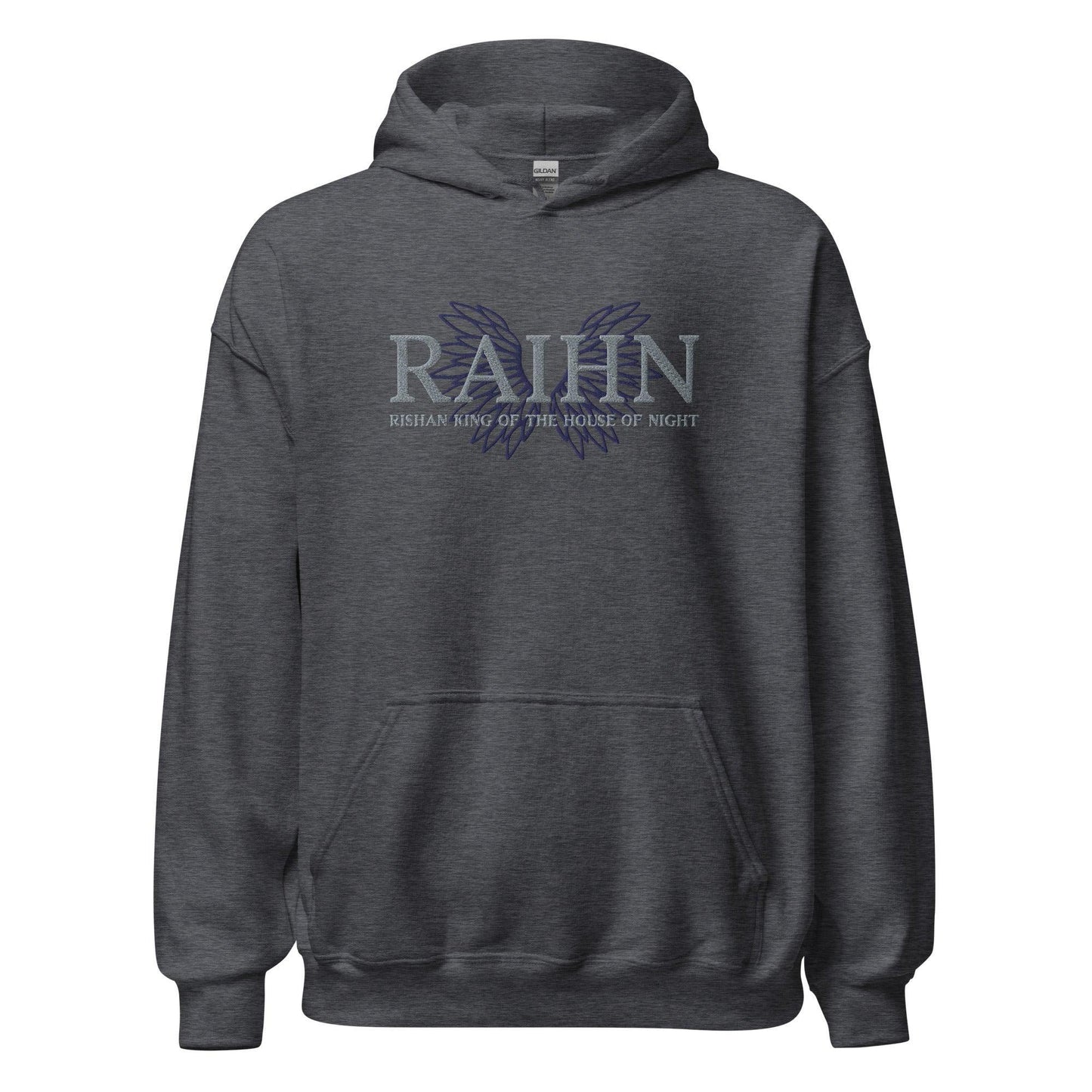 Raihn Rishan King of the House of Night Embroidered Hoodie - The Bean Workshop - carissa broadbent, embroidered, hoodie, the serpent and the wings of night