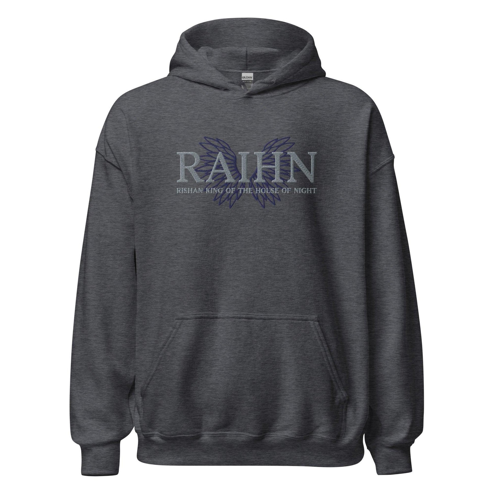 Raihn Rishan King of the House of Night Embroidered Hoodie - The Bean Workshop - carissa broadbent, embroidered, hoodie, the serpent and the wings of night