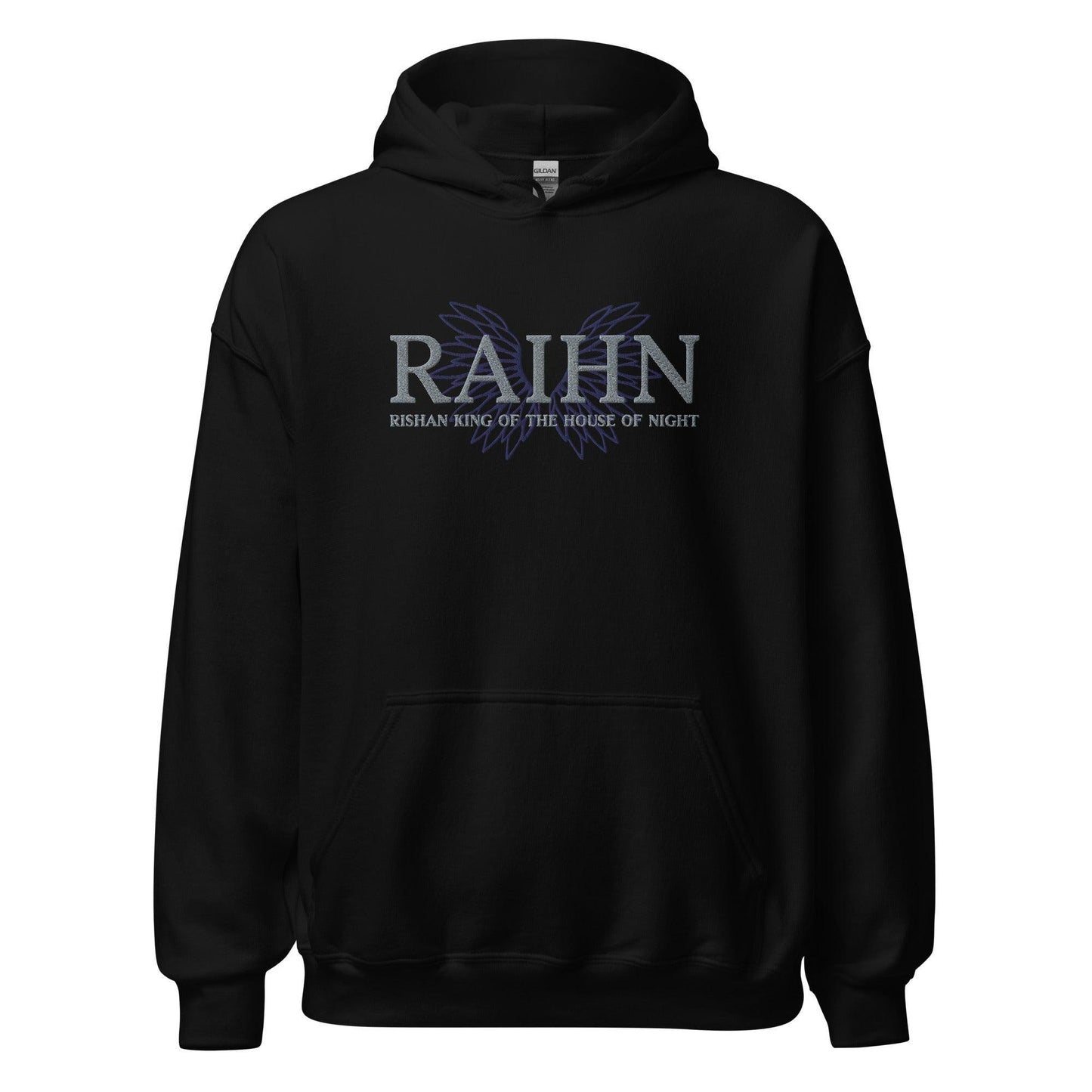 Raihn Rishan King of the House of Night Embroidered Hoodie - The Bean Workshop - carissa broadbent, embroidered, hoodie, the serpent and the wings of night