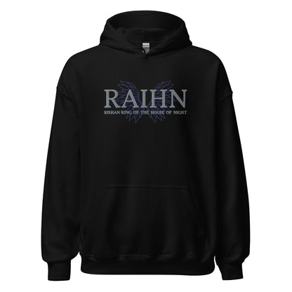 Raihn Rishan King of the House of Night Embroidered Hoodie - The Bean Workshop - carissa broadbent, embroidered, hoodie, the serpent and the wings of night