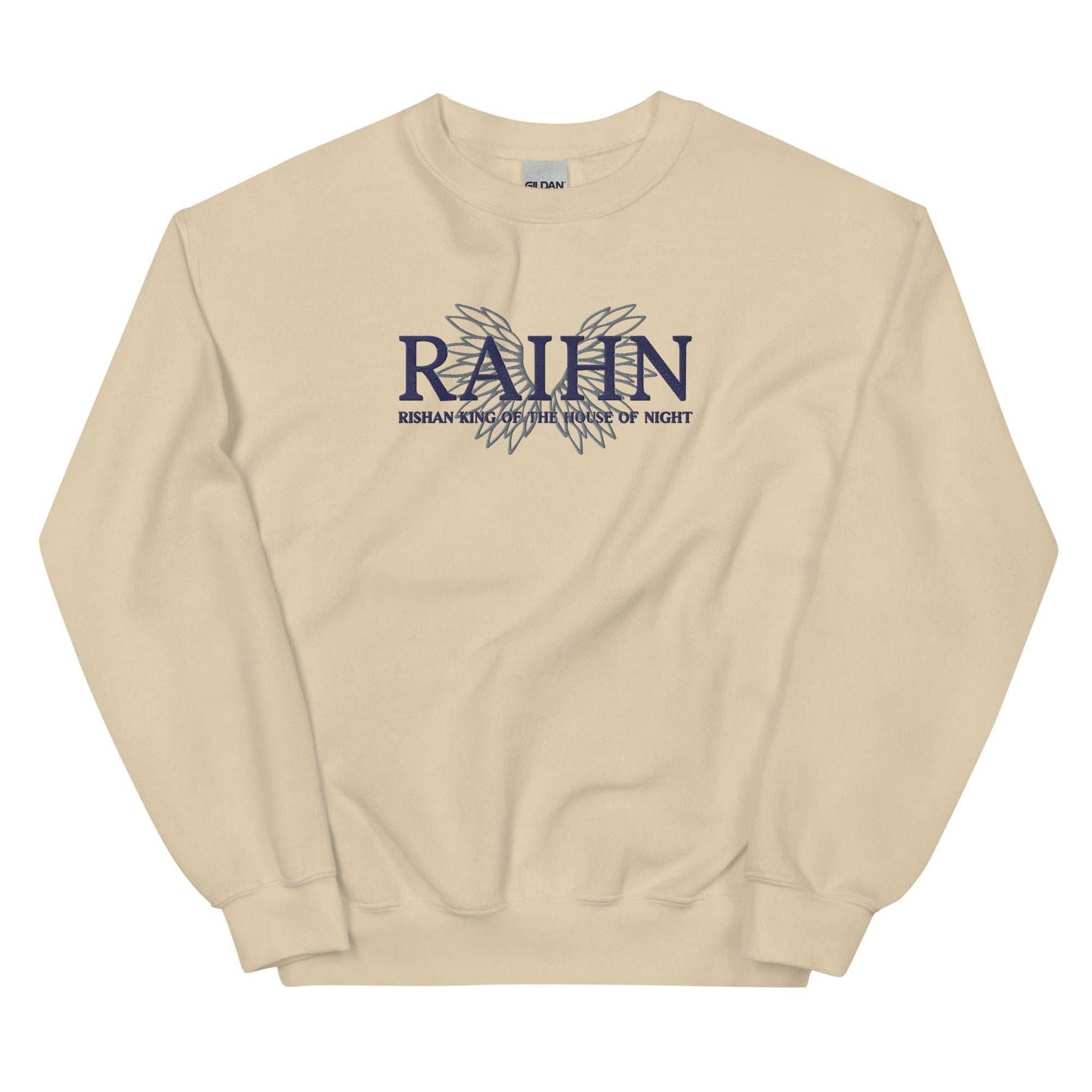 Raihn Rishan King of the House of Night Embroidered Sweatshirt - The Bean Workshop - carissa broadbent, embroidered, sweatshirt, the serpent and the wings of night