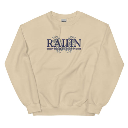 Raihn Rishan King of the House of Night Embroidered Sweatshirt - The Bean Workshop - carissa broadbent, embroidered, sweatshirt, the serpent and the wings of night