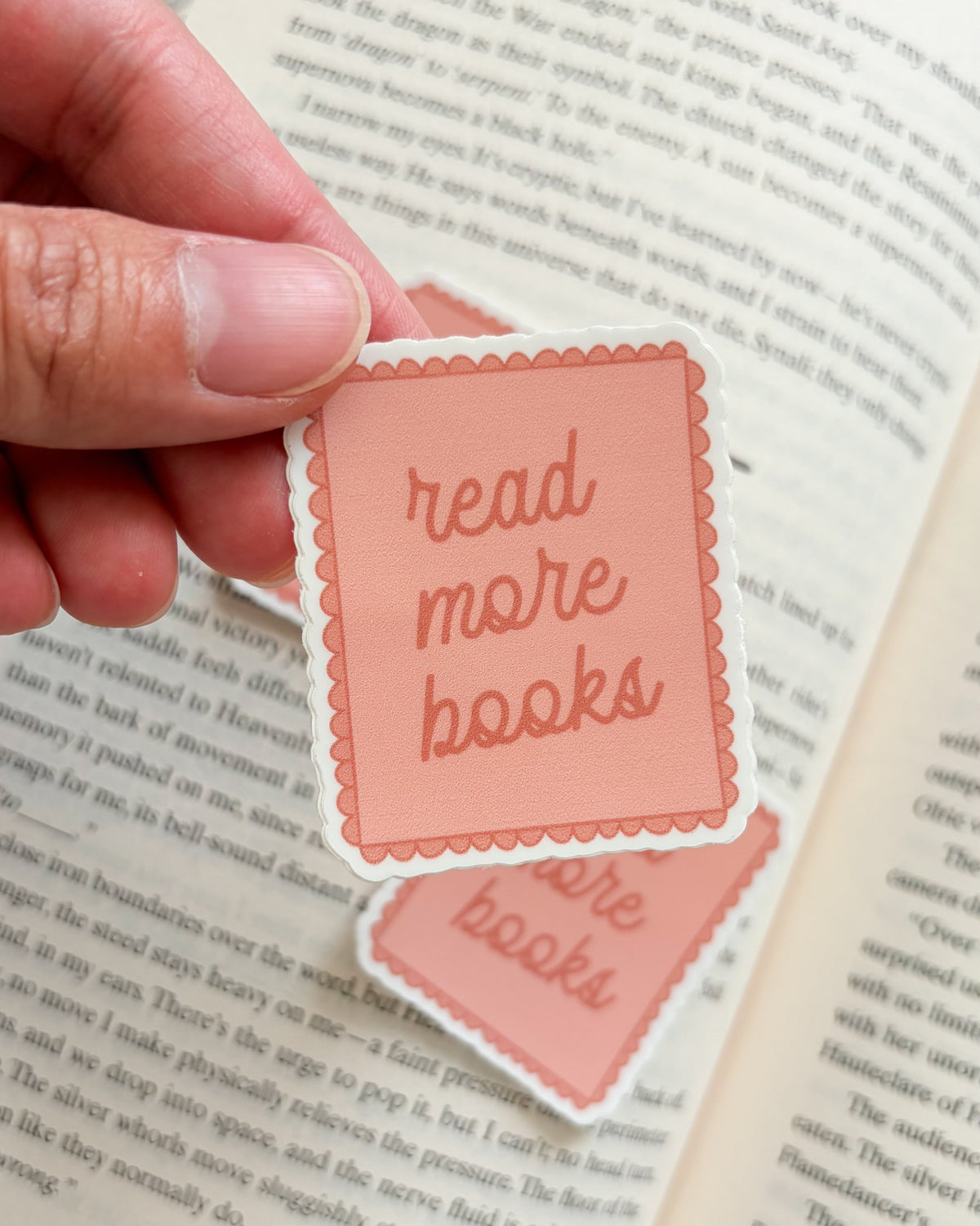 Read More Books Sticker - The Bean Workshop - book lover gift, book lover sticker, book trope, Bookish Gift, bookish sticker, cute sticker, die cut sticker, motivational sticker, reader sticker, reading sticker, sticker, vinyl sticker