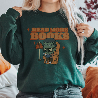 Read More Books Sweatshirt - The Bean Workshop - Frankenstein, Halloween, sweatshirt
