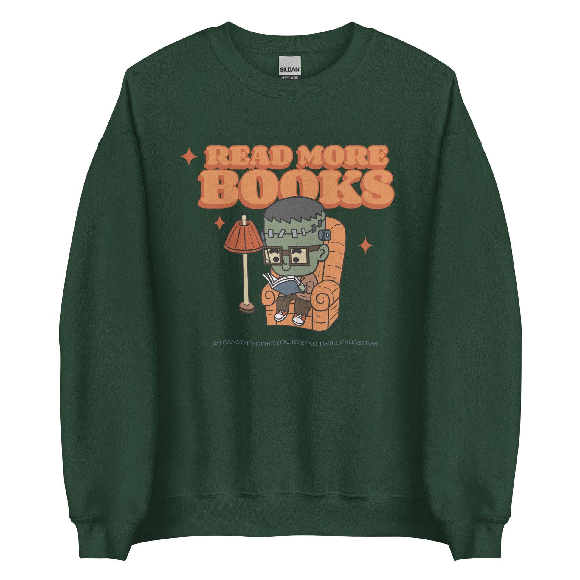 Read More Books Sweatshirt - The Bean Workshop - Frankenstein, Halloween, sweatshirt