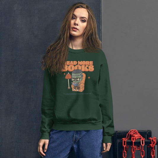 Read More Books Sweatshirt - The Bean Workshop - Frankenstein, Halloween, sweatshirt