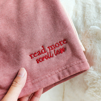 Read More Scroll Less Embroidered Shorts - The Bean Workshop - shorts
