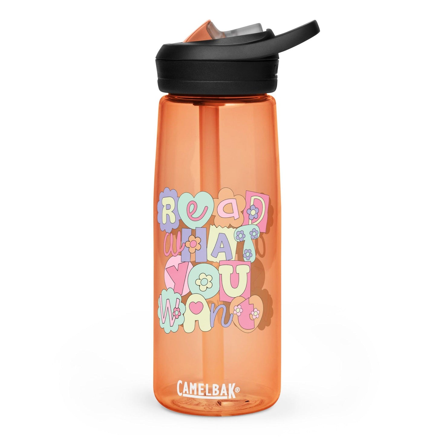 Read What You Want CamelBak® Sports Water Bottle - The Bean Workshop - book lover, read everyday, read what you want, sport water bottle, valentine, Valentine's Day Picks