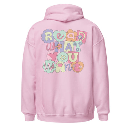 Read What You Want Hoodie - The Bean Workshop - book lover, hoodie, read everyday, reader, valentine, Valentine's Day Picks