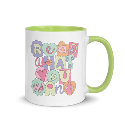 Read What You Want Mug - The Bean Workshop - book lover, ceramic mug, mug, read everyday, read what you want, valentine, Valentine's Day Picks