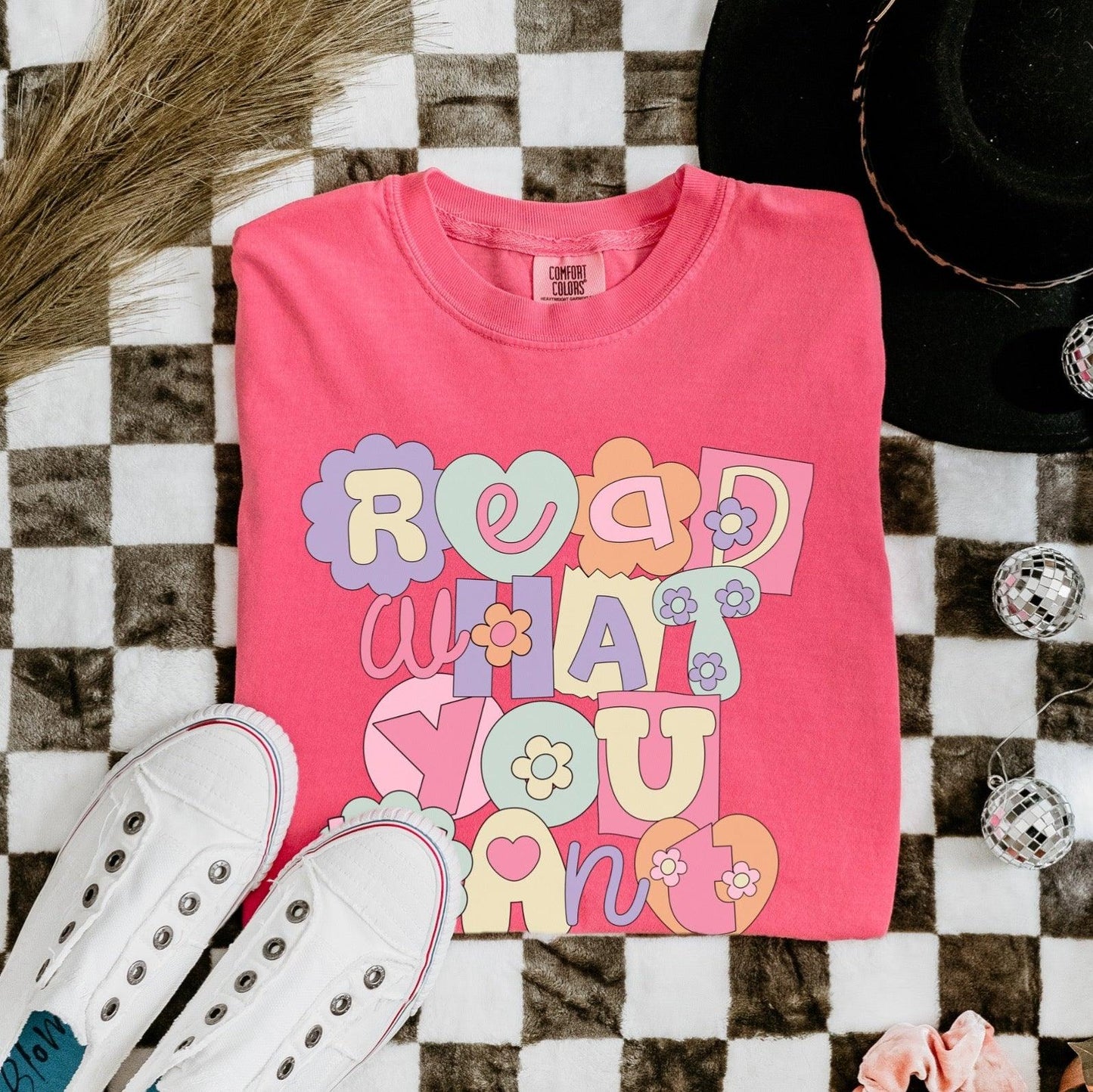 Read What You Want T-shirt - The Bean Workshop - read everyday, t-shirt, tee, Valentine's Day Picks