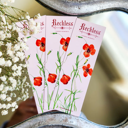 Reckless Lauren Roberts Bookmark - The Bean Workshop - book quote, bookmark, fearless, kai azer, lauren roberts, paedyn gray, powerless, reckless